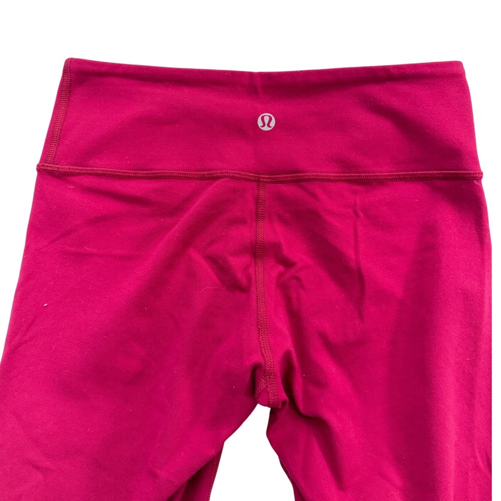 Lululemon Wunder Under Mid-Rise Cropped Leggings Womens 4 Berry Pink - Picture 4 of 8
